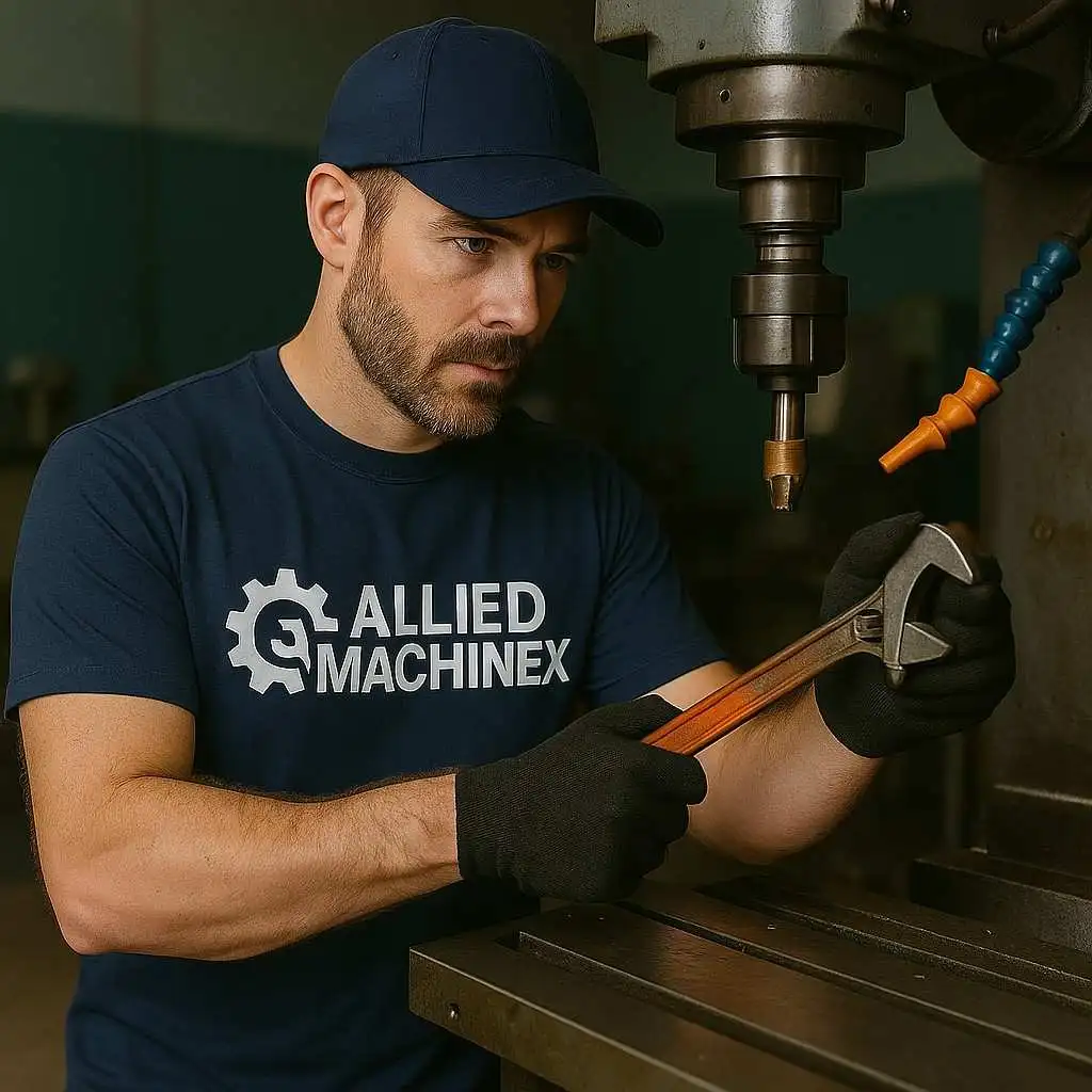 Allied MachineX industrial machine repair services in Bloomington, IL providing expert diagnostics, mechanical restoration, and equipment performance recovery — call +1 844-763-1748.