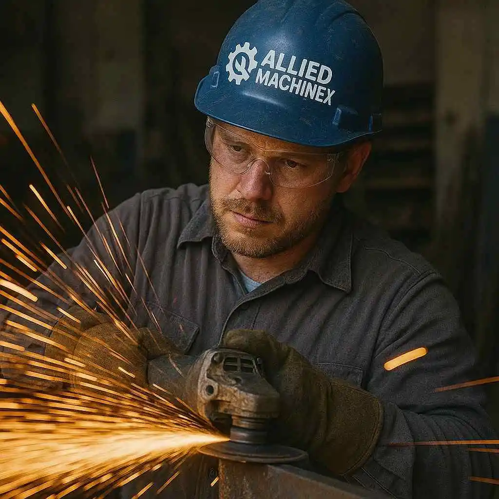 Allied MachineX press brake repair services in Rhinelander, WI restoring hydraulic systems, ram alignment, and forming accuracy — call +1 844-763-1748.